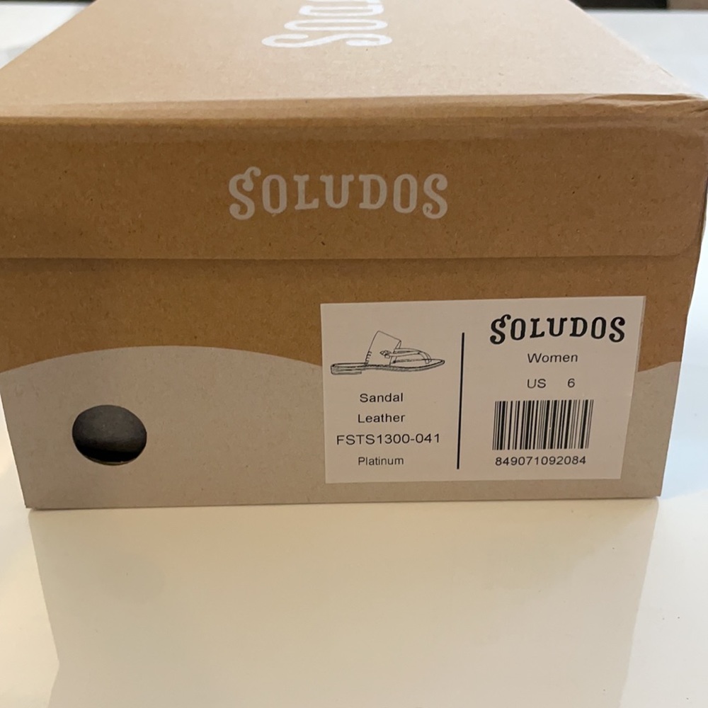 NIB Soludos Women's Leather Thong Sandals - Picture 7 of 9